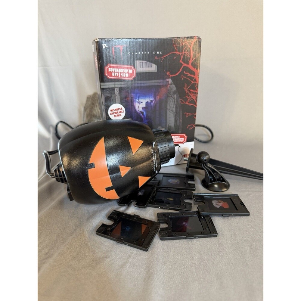 Gemmy IT Pennywise LED Silhouette Projection Light w/ 6 Slides Indoor/Outdoor